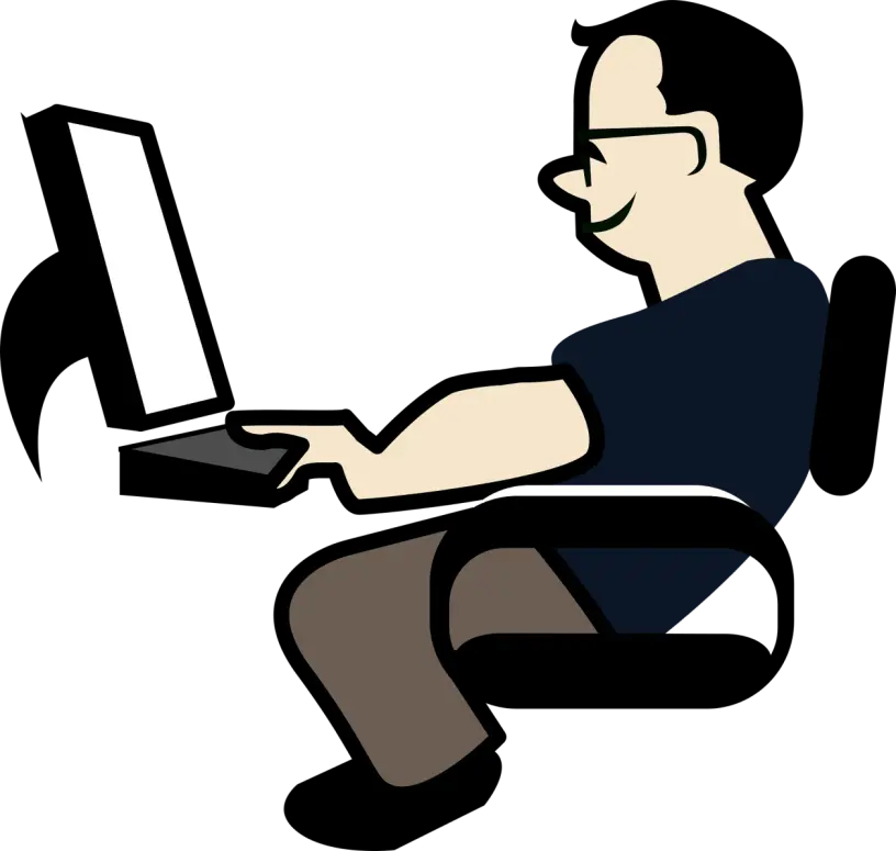 Man at the computer image